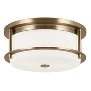 Kichler 52595CPZ Two Light Flush Mount, Champagne Bronze