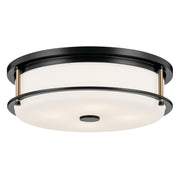 Kichler 52597BKCPZ Four Light Flush Mount, Black