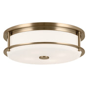 Kichler 52597CPZ Four Light Flush Mount, Champagne Bronze
