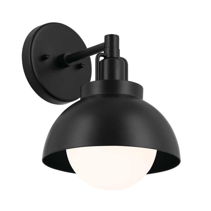 Kichler 52601BK Niva One Light Semi Flush Mount, Black Main Image.jpg