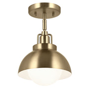 Kichler 52601CPZ One Light Wall/Semi Flush/Pendant, Champagne Bronze