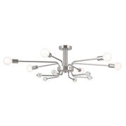 Kichler 52602PN Six Light Semi Flush Mount, Polished Nickel