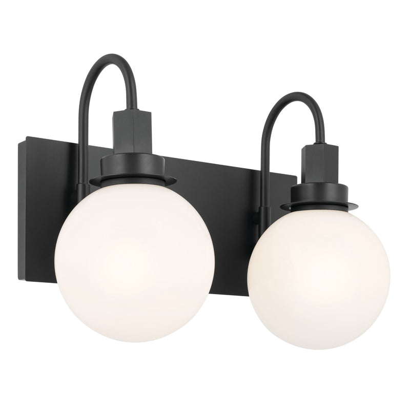 Kichler 55150BK Two Light Bath, Black