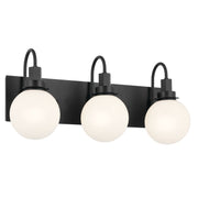 Kichler 55151BK Three Light Bath, Black