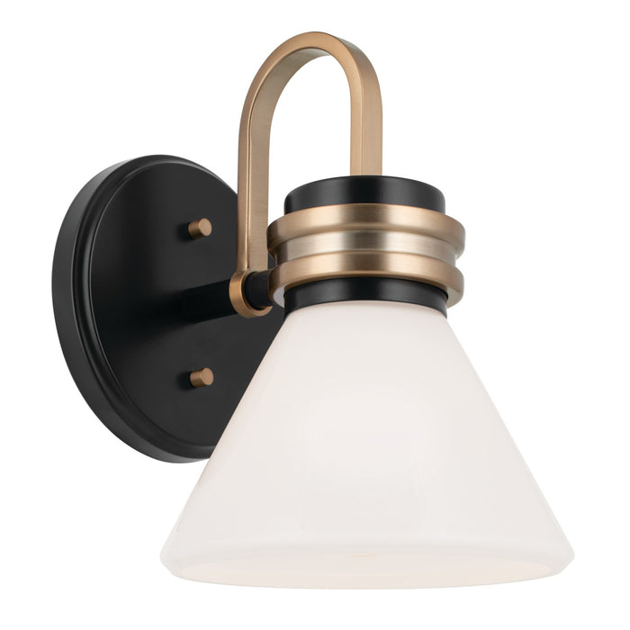 Kichler 55153BK Farum One Light Wall Sconce, Black Main Image.jpg