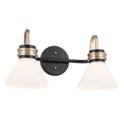 Kichler 55154BK Two Light Bath, Black