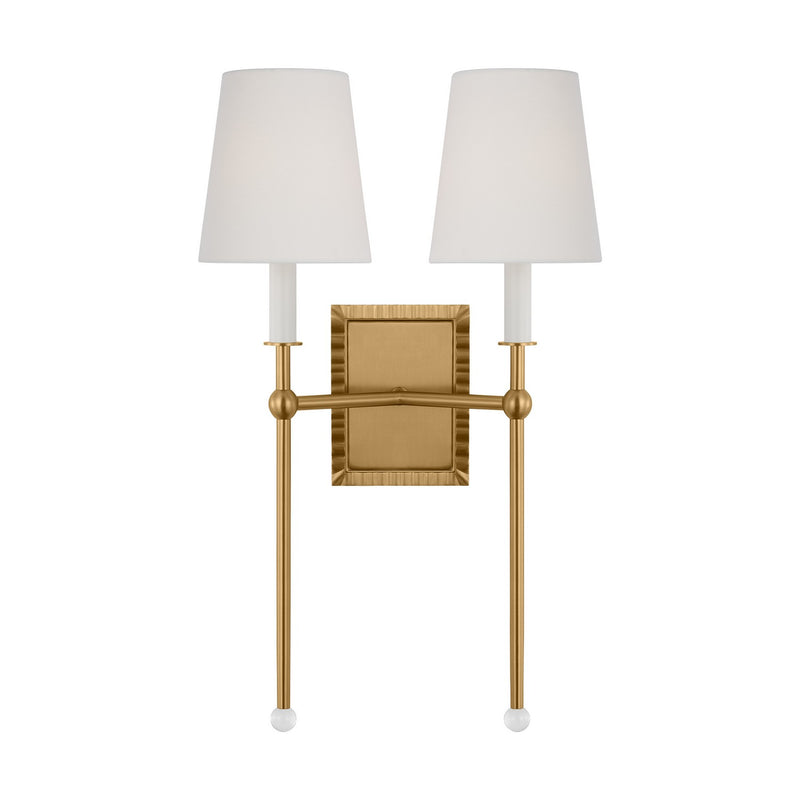 Visual Comfort Studio AW1202BBS Baxley Two Light Wall Sconce, Burnished Brass Main Image.jpg