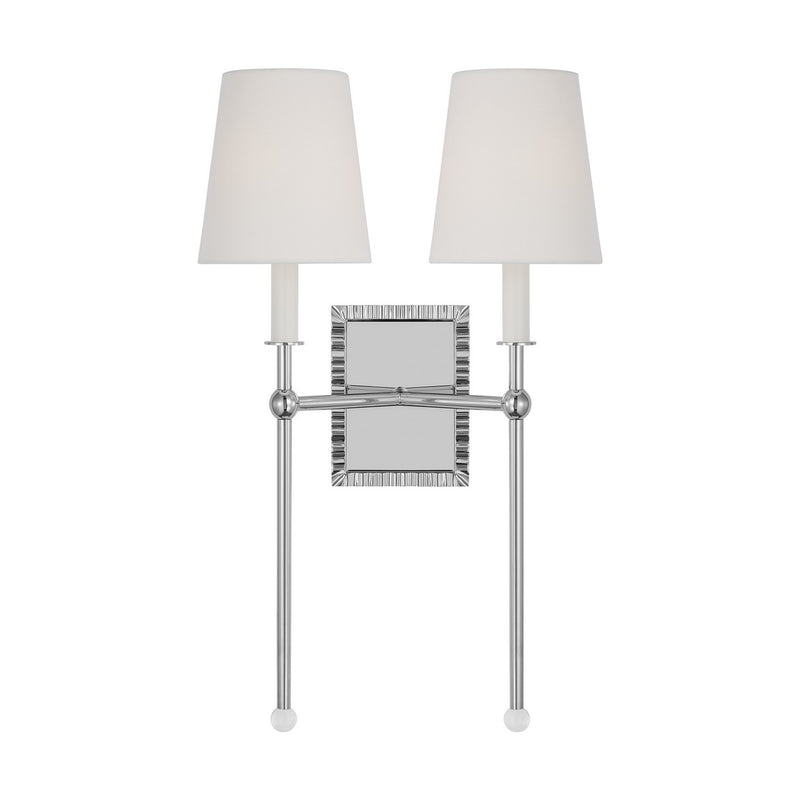 Visual Comfort Studio AW1202PN Baxley Two Light Wall Sconce, Polished Nickel Main Image.jpg