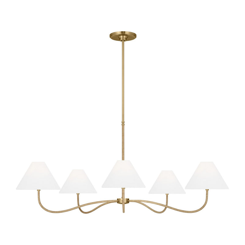 Visual Comfort Studio CC1695BBS Laguna Five Light Chandelier, Burnished Brass Main Image.jpg