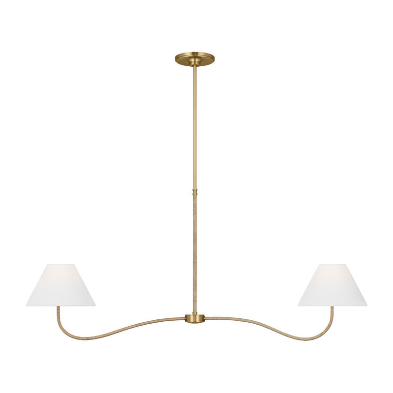 Visual Comfort Studio CC1712BBS Laguna Two Light Linear Chandelier, Burnished Brass Main Image.jpg