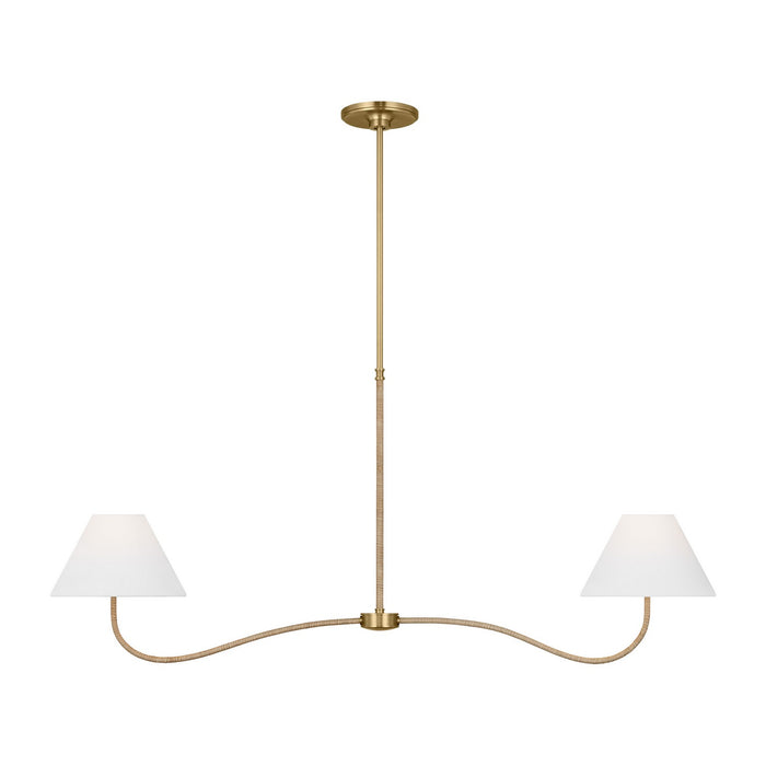 Visual Comfort Studio CC1712BBS Laguna Two Light Linear Chandelier, Burnished Brass Main Image.jpg