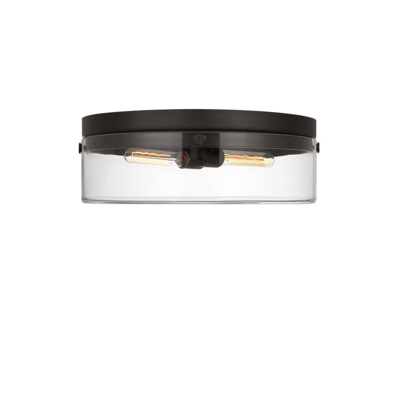 Visual Comfort Studio CF1032AI Garrett Two Light Flush Mount, Aged Iron Main Image.jpg