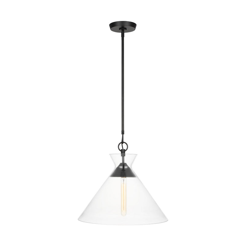 Visual Comfort Studio CP1031AI Atlantic One Light Pendant, Aged Iron Main Image.jpg