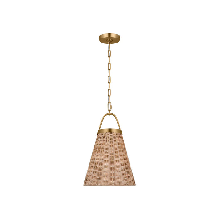 Visual Comfort Studio CP1421BBS Whitby One Light Pendant, Burnished Brass Main Image.jpg