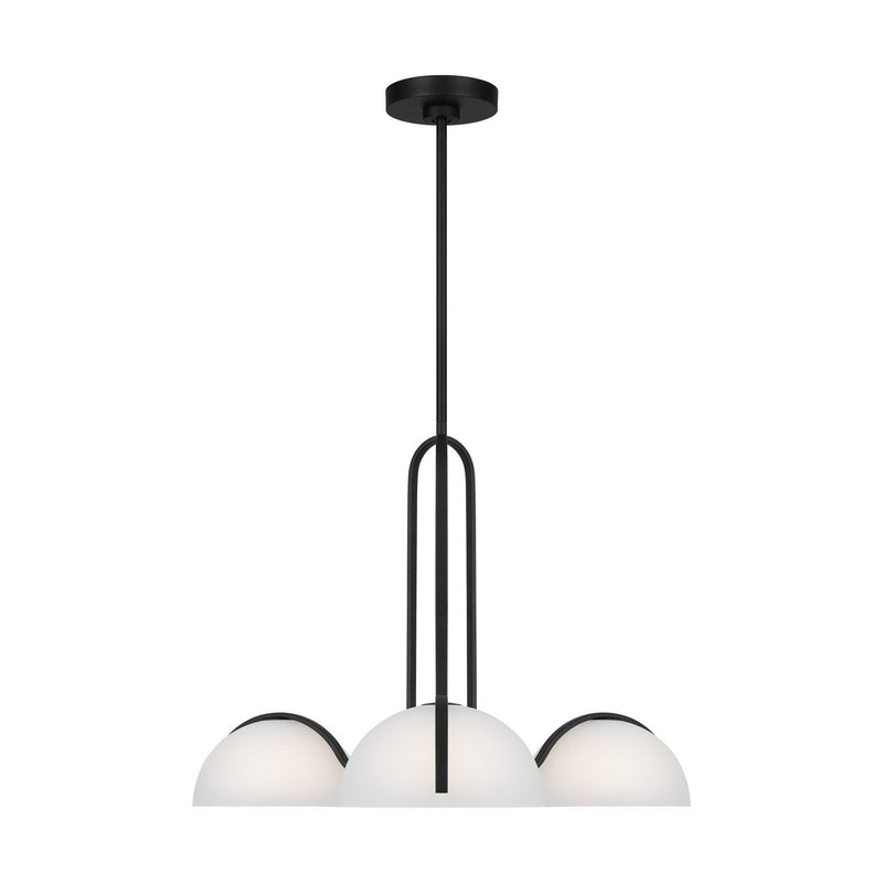 Visual Comfort Studio KC1133MBK Nido Three Light Chandelier, Midnight Black Main Image.jpg