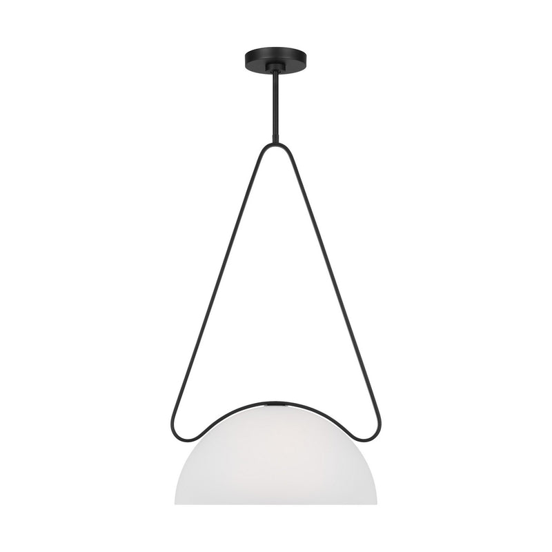Visual Comfort Studio KP1161MBK Nido One Light Pendant, Midnight Black Main Image.jpg