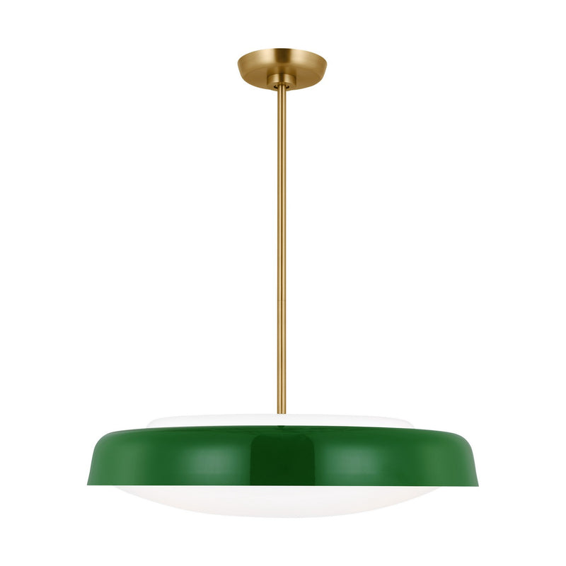 Visual Comfort Studio KSP1133GRN Draper Three Light Pendant, Green Main Image.jpg
