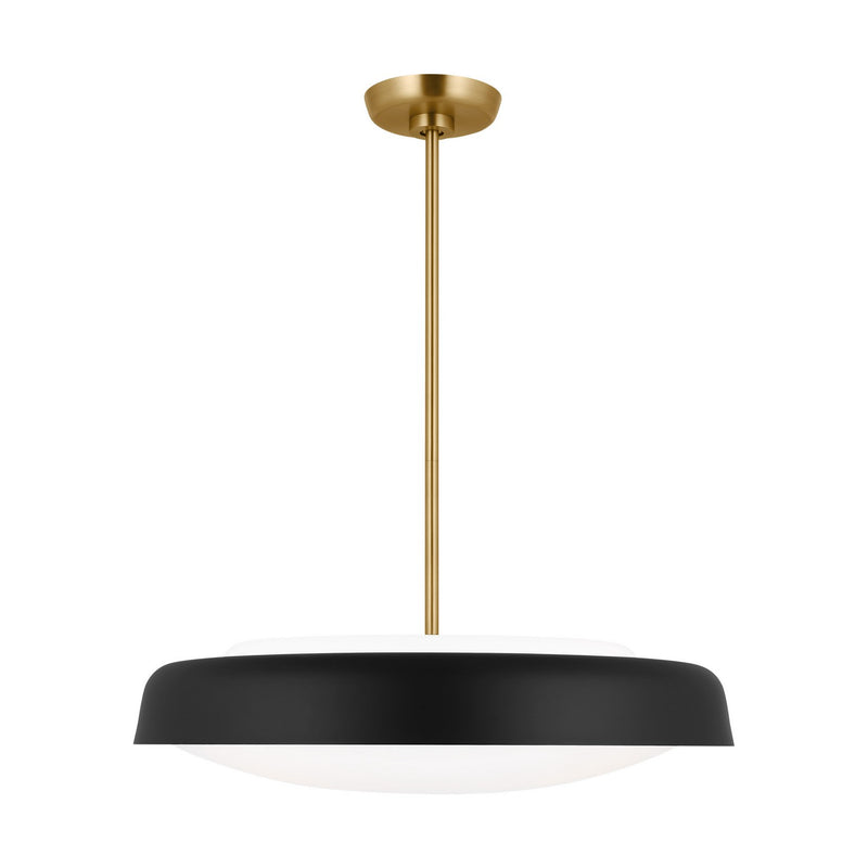 Visual Comfort Studio KSP1133MBK Draper Three Light Pendant, Midnight Black Main Image.jpg