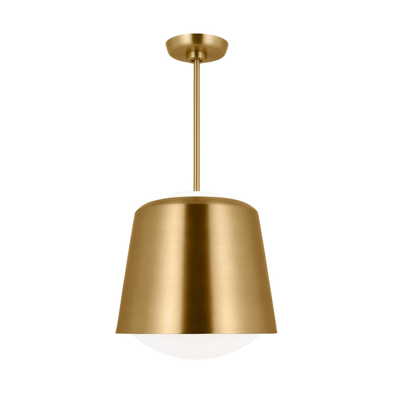 Visual Comfort Studio KSP1141BBS Draper One Light Pendant, Burnished Brass Main Image.jpg
