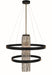 Framburg 5735 BR/MBLACK Iris Five Light Chandelier, Brush Brass Matte Black Main Image.jpg