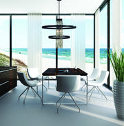 Framburg 5738 MBLACK Iris Five Light Foyer Chandelier, Matte Black Alternate Image.jpg