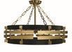 Framburg 5742 BR/MBLACK Eden Six Light Semi Flush Mount, Brush Brass Matte Black Main Image.jpg