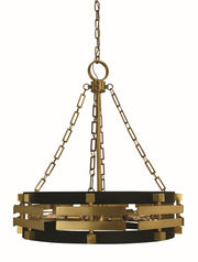 Framburg 5746 BR/MBLACK Eden Six Light Chandelier, Brush Brass Matte Black Main Image.jpg