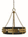 Framburg 5746 BR/MBLACK Eden Six Light Chandelier, Brush Brass Matte Black Main Image.jpg