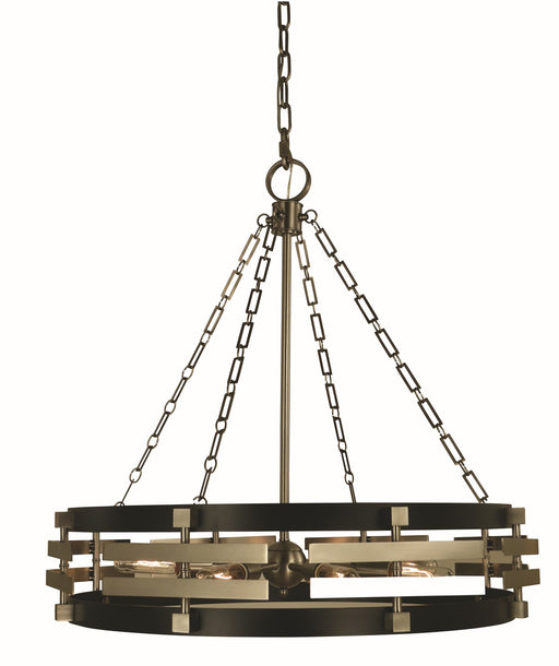 Framburg 5748 BN/MBLACK Eden Eight Light Chandelier, Brush Nickel Matte Black Main Image.jpg