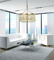 Framburg 5756 BR Holly Six Light Chandelier, Brushed Brass Alternate Image.jpg
