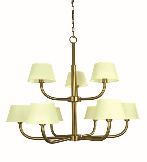 Framburg 5759 BR Emma Nine Light Foyer Chandelier, Brushed Brass Main Image.jpg