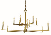 Framburg 5762 BR Evelyn 12 Light Foyer Chandelier, Brushed Brass Main Image.jpg