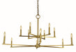 Framburg 5762 BR Evelyn 12 Light Foyer Chandelier, Brushed Brass Main Image.jpg