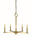 Framburg 5765 BR Evelyn Five Light Chandelier, Brushed Brass Main Image.jpg