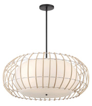 Minka-Lavery 1106-66A Watermill By Robin Baron Four Light Pendant, Coal Main Image.jpg