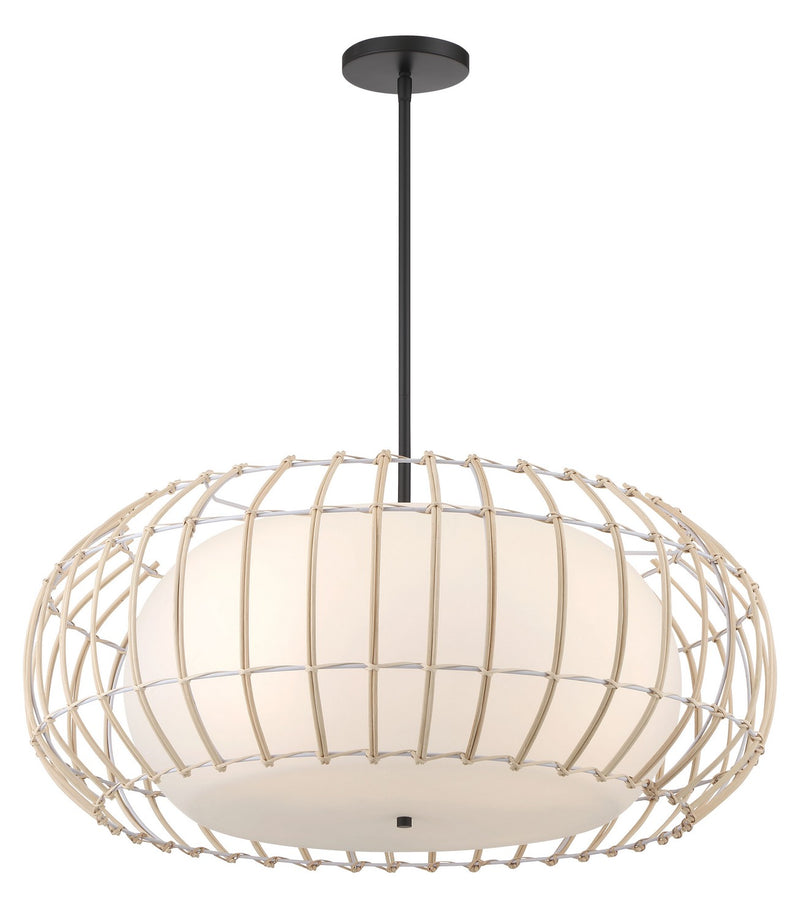 Minka-Lavery 1106-66A Watermill By Robin Baron Four Light Pendant, Coal Main Image.jpg