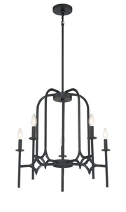 Minka-Lavery 5035-66A Muncie Five Light Chandelier, Coal Main Image.jpg