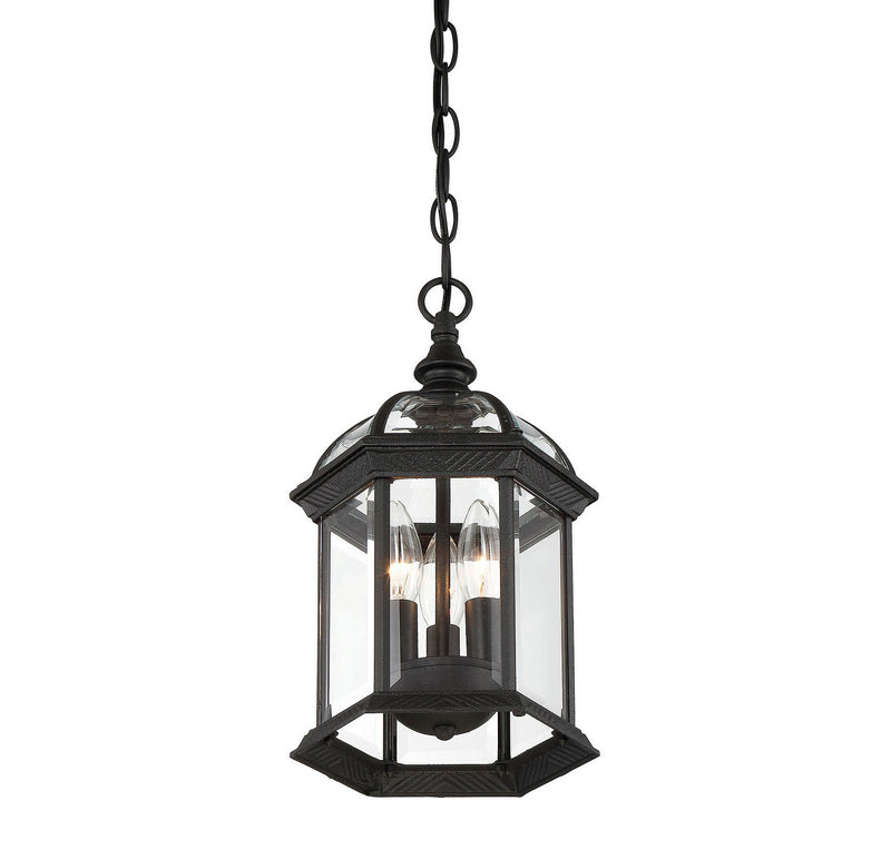 Savoy House 5-0635-BK Three Light Hanging Lantern, Textured Black (5)