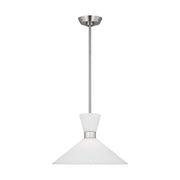 Visual Comfort Studio DJP1091BS Belcarra One Light Pendant, Brushed Steel Main Image.jpg