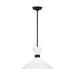 Visual Comfort Studio DJP1091MBK Belcarra One Light Pendant, Midnight Black Main Image.jpg