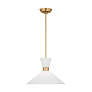 Visual Comfort Studio DJP1091SB Belcarra One Light Pendant, Satin Brass Main Image.jpg