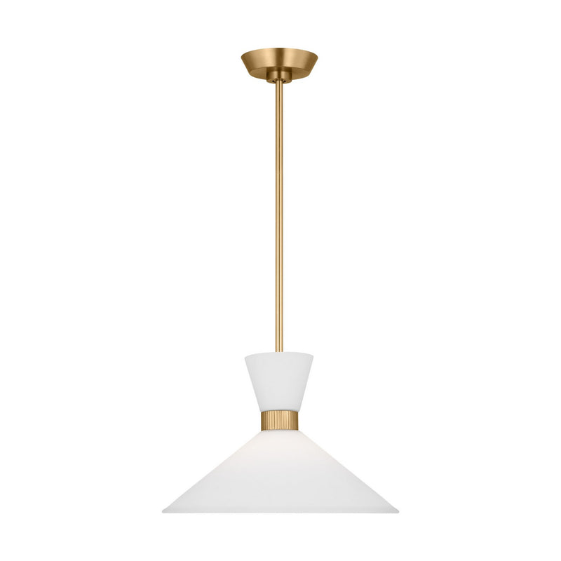 Visual Comfort Studio DJP1091SB Belcarra One Light Pendant, Satin Brass Main Image.jpg