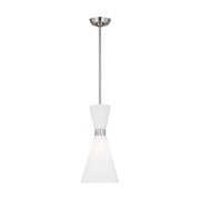Visual Comfort Studio DJP1101BS Belcarra One Light Pendant, Brushed Steel Main Image.jpg