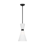 Visual Comfort Studio DJP1101MBK Belcarra One Light Pendant, Midnight Black Main Image.jpg