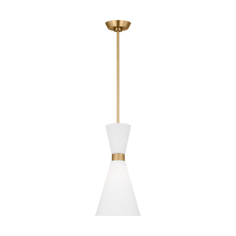 Visual Comfort Studio DJP1101SB Belcarra One Light Pendant, Satin Brass Main Image.jpg