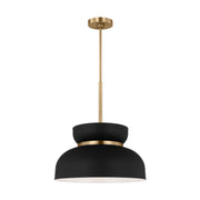 Visual Comfort Studio DJP1111SBMBK Pemberton One Light Pendant, Midnight Black Main Image.jpg