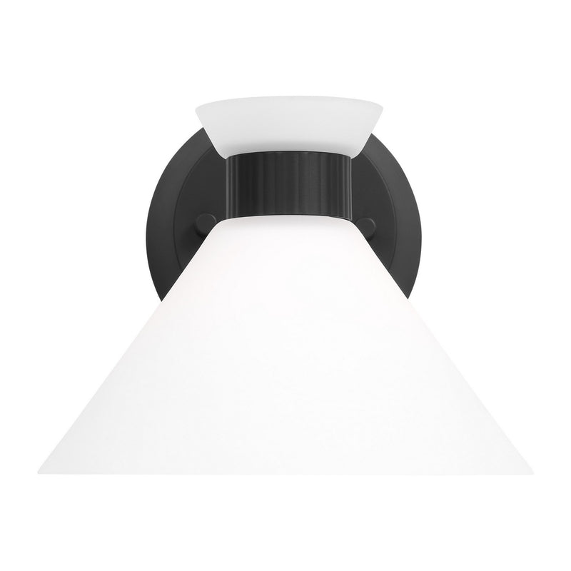 Visual Comfort Studio DJV1011MBK Belcarra One Light Wall Sconce, Midnight Black Main Image.jpg
