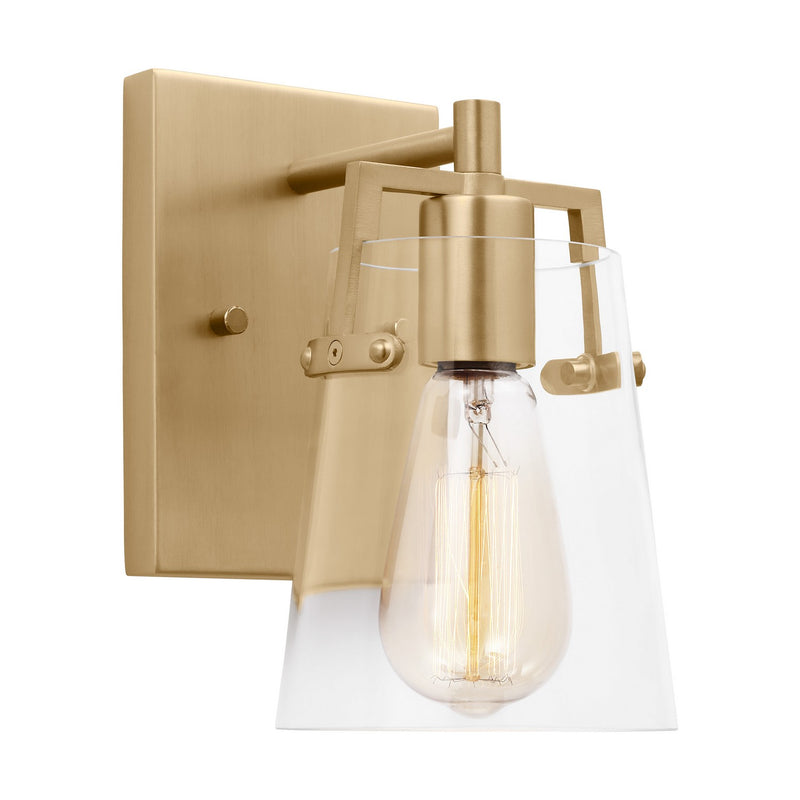 Visual Comfort Studio DJV1031SB Crofton One Light Wall Sconce, Satin Brass Main Image.jpg