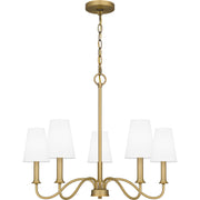 Quoizel BTY5026AB Beatty Five Light Chandelier, Aged Brass Main Image.jpg