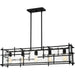 Quoizel DPN538MBK Daphne Five Light Linear Chandelier, Matte Black Main Image.jpg